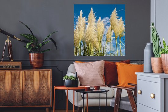 Stickers Stickers muraux - Herbe de la pampa - Plante - Nature - 50x50 cm - Feuille adhésive