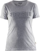 Blaklader Dames t-shirt 3D 3431-1043 - Grijs Mêlee - XS
