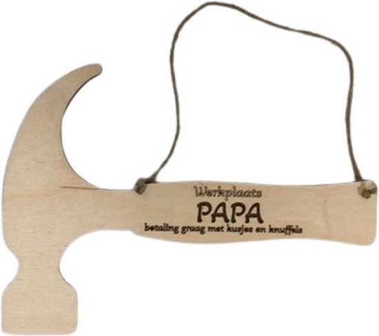 Marteau de décoration en bois '' atelier papa '' - cadeau fête des pères - décoration - atelier papa