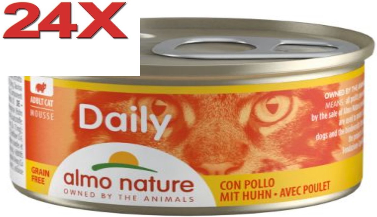 Almo Nature Almo Nature Dailymenu - Kattenvoer Blik - Mousse Kip - 24x85gr
