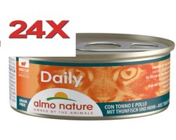 Almo Nature Dailymenu - Kattenvoer Mousse - Tonijn & Kip - 24x85gr