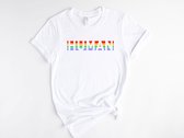 Lykke LGBTQ T-shirt unisexe Human Pride Wit | Taille S