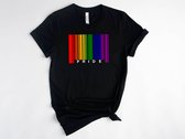 Lykke LGBTQ T-shirt unisexe Lgbt Pride t-shirt arc-en-ciel fierté noire t-shirt en coton colorant naturel imprimé dtg