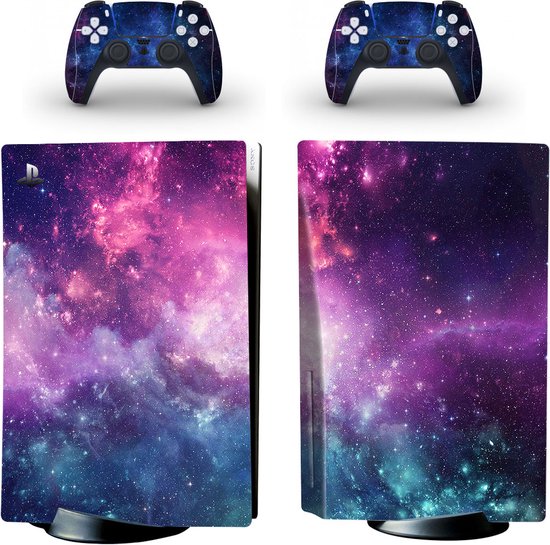 PS5 Disk - Console Skin - Cloud Atlas - Galaxy Skin - 1 console en 2 controller stickers