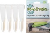 Strandlaken clips - De Beach Towel clip - Handdoek klemmen strand - Handdoekhaakjes - Badlaken - Wit