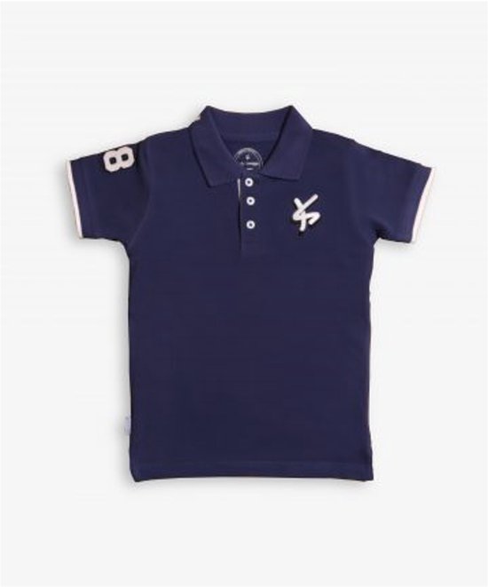 Foto: Comfort care apparel kinder polo shirt blauw wit baby maat 92