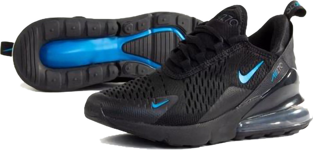 Nike Air Max 270 BG - Unisex Sneakers – zwart/blauw Maat 38 | bol.com