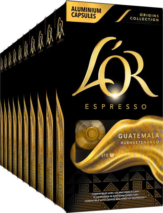 L'OR Espresso Origins Guatemala Koffiecups - Intensiteit 7/12 - 10 x 10 capsules