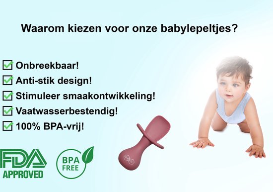 JU&MP Kinderbestek - Baby - Baby Lepeltjes - Baby Bestek - BPA-Vrij - 4 Stuks