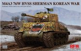 1:35 Rye Field Model 5049 M4A3 76W HVSS Sherman Korean War Plastic Modelbouwpakket