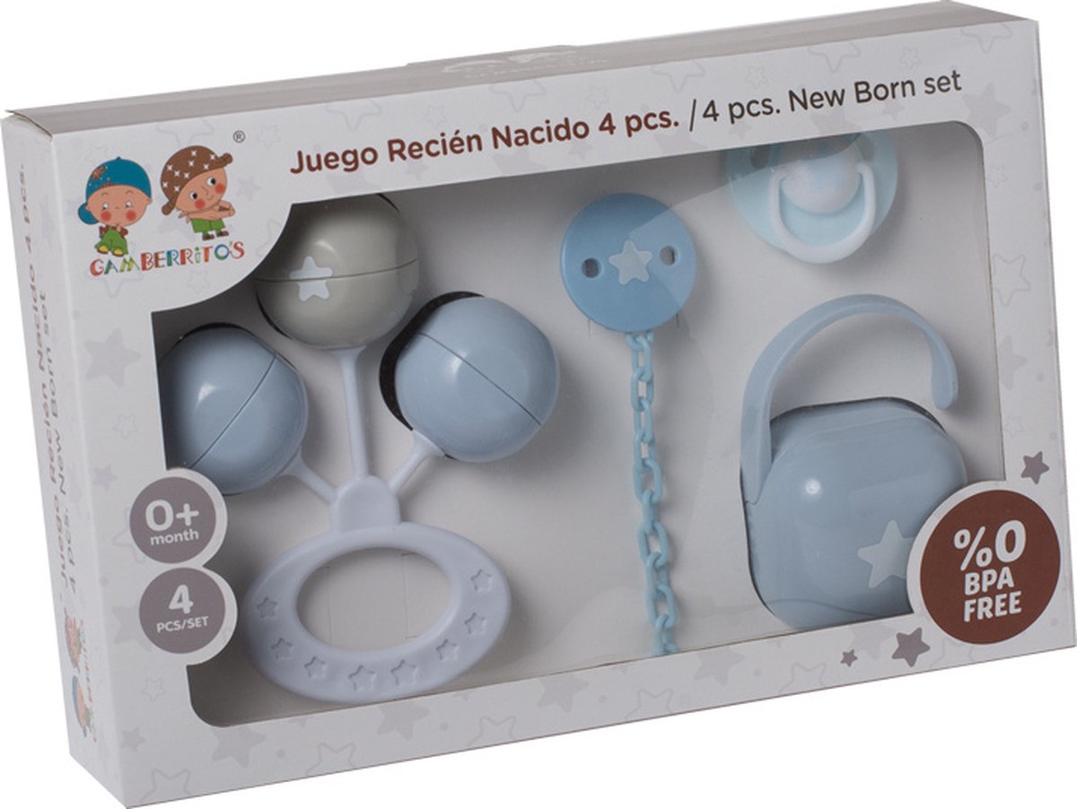 Goedkoopste Gamberritos Babygeschenkset Blauw 4-delig