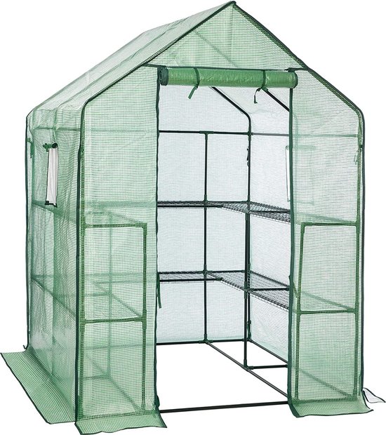 Ohuhu Pop-up broeikas, tomatenkas met PE-afdekking en afstandsbediening, inloopbaar, winterbestendig, stabiel, voor optimale plantengroei
