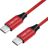 LogiLink CU0155 USB-kabel 0,3 m USB 2.0 USB C Zwart, Rood