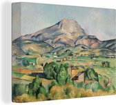 Canvas Schilderij Mont Saint-Victoire - schilderij van Paul Cézanne - 80x60 cm - Wanddecoratie