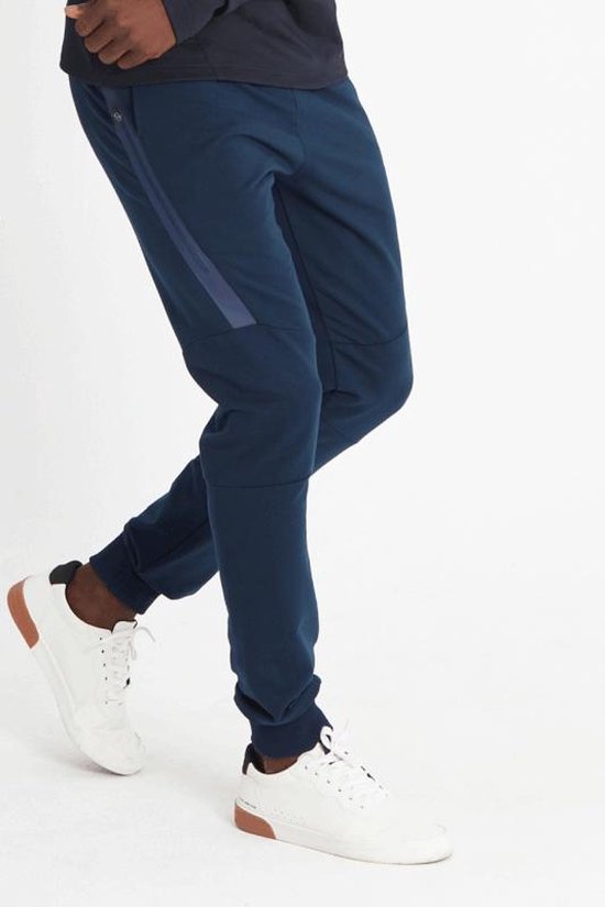 SCR. Baro Sweatpants Men - Pantalon de survêtement élégant - Poche profonde - Coupe fuselée - Bleu foncé