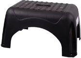Opstapkrukje - Opstapkruk / trapje zwart met anti-slip -150 kg - oppervlak 42 x 29 cm / Opstapje