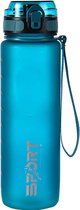 Waterfles 1000ml - Bright Aqua - Sport bidon 1L - Drinkfles Licht Blauw