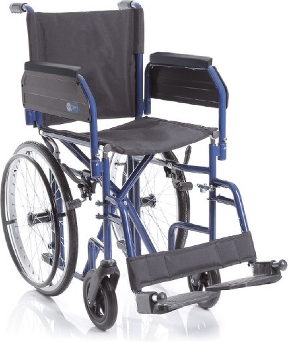 Moretti Opvouwbare rolstoel - Modern design - Blauw/Zwart