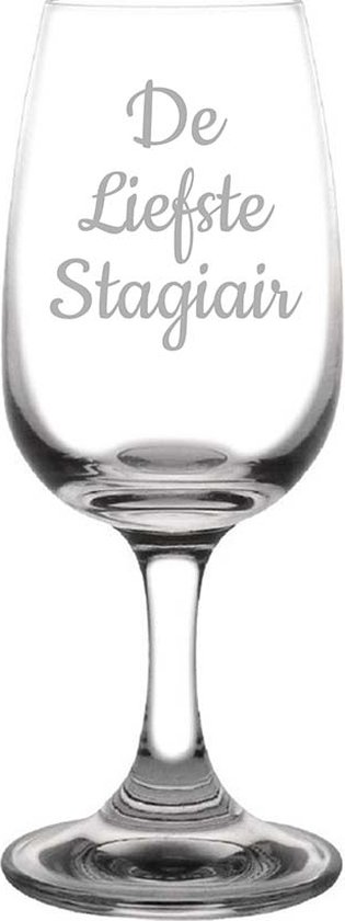 Foto: Gegraveerde portglas 12cl de liefste stagiair