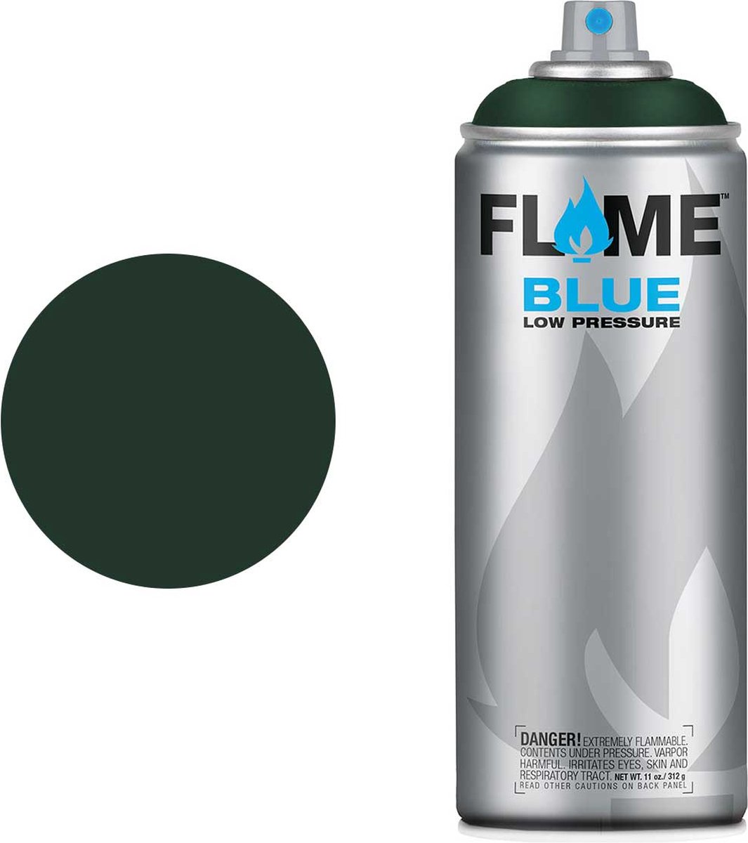 Molotow Flame Blue Spray Paint Spuitbus verf Synthetisch Lage druk Matte afwerking 400 ml olive