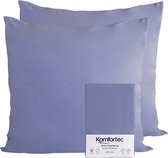 Komfortec Set van 2 Premium Jersey Kussenslopen 40x40 cm - Superzachte Kussenhoes – 100% Katoen – 150 g/m² - Lila