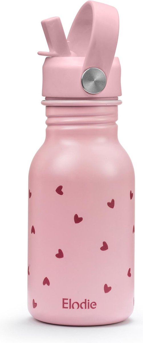 Elodie Water bottle - Drinkbus kinderen - Waterfles met rietje - 350ml - Sweethearts