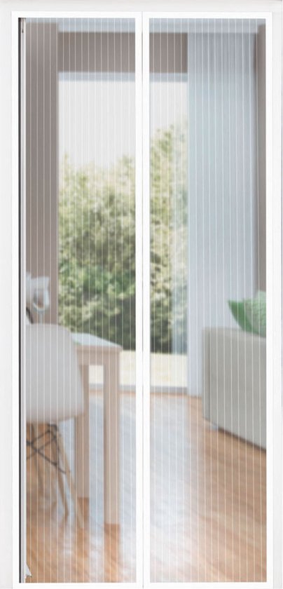 LIVARNO® magnetisch vliegengordijn 100 x 220 hordeur insectenhor balkon terras tuin deur raam wit