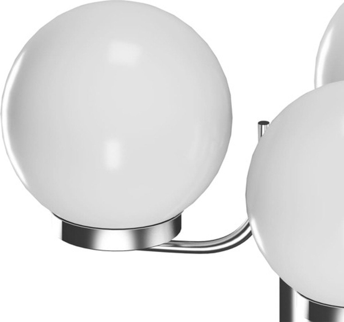 vidaXL Tuinlantaarn 3-armen Wit Tuin Verlichting Lamp Tuinlamp Buitenlamp