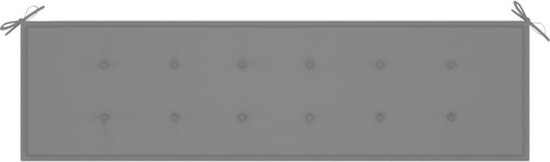 vidaXL Coussin de banc de jardin gris 180x50x3 cm