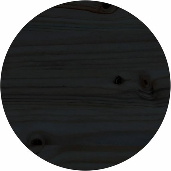 vidaXL-Tafelblad-Ø30x2,5-cm-massief-grenenhout-zwart