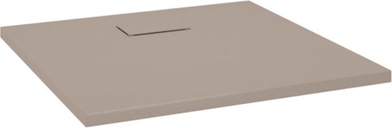 The Living Store Receveur de douche 80x80 cm SMC marron - Receveur de douche - Cabine de Douche - Miroir de salle de bain - Sanitaire - Accessoires de vêtements pour bébé de salle de bain