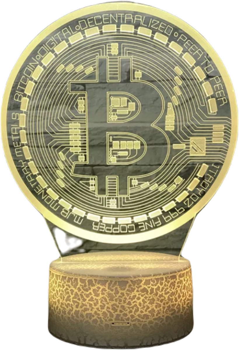 Bureaulamp met Bitcoin Led Verlichting - Neon Lamp - Nachtlamp ...