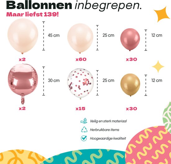 Kit 145 Ballons Rose Et Argent – Arche, Boule Disco, étoiles Et Couronne Pour Fête Barbie Princesse