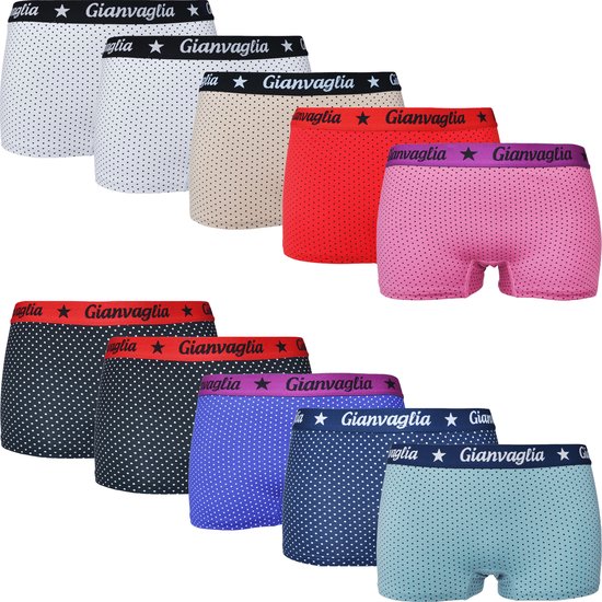 Lot de 10 shorts pour femmes Gianvaglia - Dots-2 - XXL