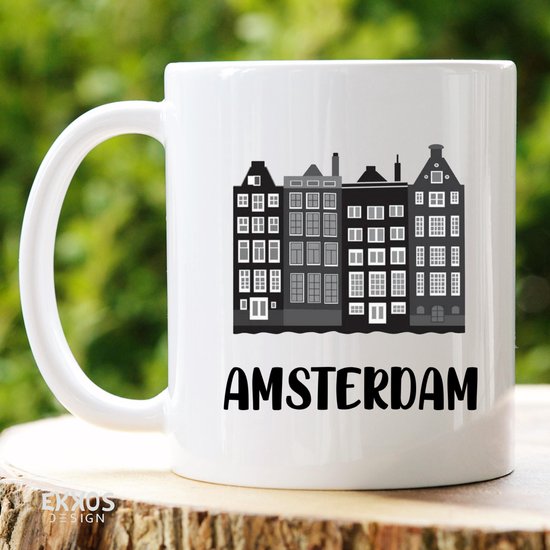 kraan angst Zoeken Amsterdam - Amsterdam mok - Toerist cadeau - Mokken met tekst - Juf cadeau  - Meester... | bol.com