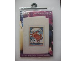 Kruissteek Wenskaart - Kreeft