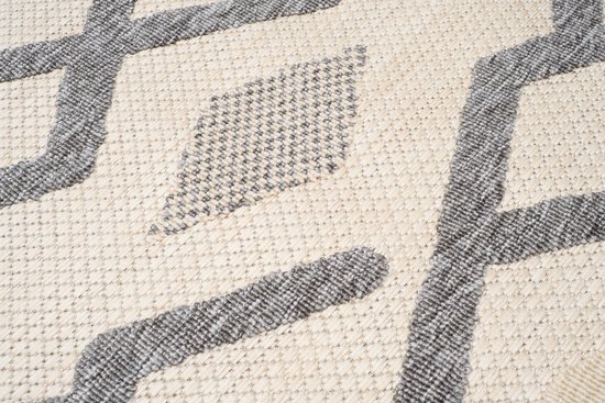 Tapis de jardin Tapiso Viera Tapis Beige Grijs Moderne Intérieur Taille - 140x200