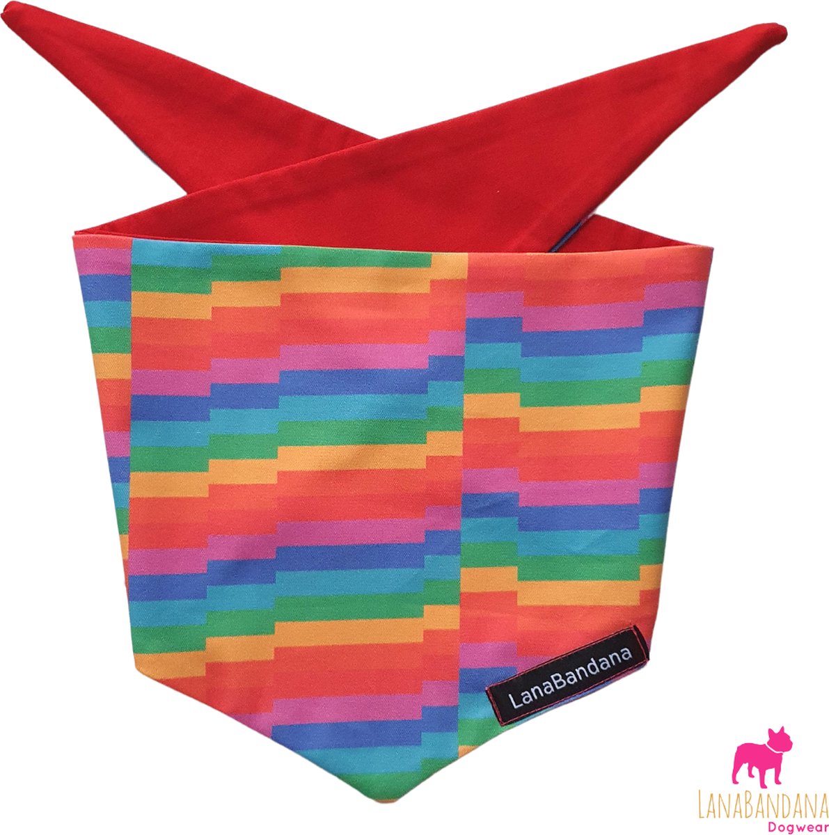 Hondenbandana | Knoopbandana | Pride | Rainbow maat M | Regenboog
