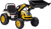 Tracteur à pédales Homcom pelle assise pour enfants véhicule tout-terrain avec bras de pelle à musique 370-167V90