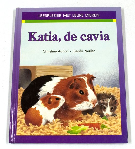 Foto: Katia de cavia leesplezier met leuke dieren