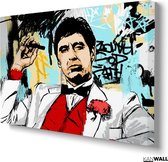 Luxe Canvas Schilderij Al Pacino | 40x60 | Woonkamer | Slaapkamer | Kantoor | Muziek | Design | Art | Modern | ** 4CM DIK! 3D EFFECT**