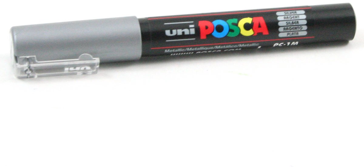 Uni POSCA paintmarker PC-1MC, 0,7 - 1 mm, zilver 6 stuks