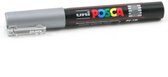 Uni POSCA paintmarker PC-1MC, 0,7 mm, zilver 6 stuks