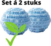 V&P Lot de 2 boules de lavage - boule de lavage écologique - boules en céramique - durable - bleu clair - nettoyant pour lave-linge - lave-linge - sans utiliser de détergent