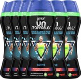 6x Lenor Unstoppables In-Wash Fragrance BoosterActive 16 Lavages 224 gr