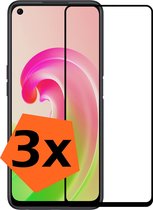 Screenprotector Geschikt voor OPPO A76 Screenprotector Bescherm Glas - Screenprotector Geschikt voor OPPO A76 Screen Protector Tempered Glass Full Screen Full Cover - 3 PACK