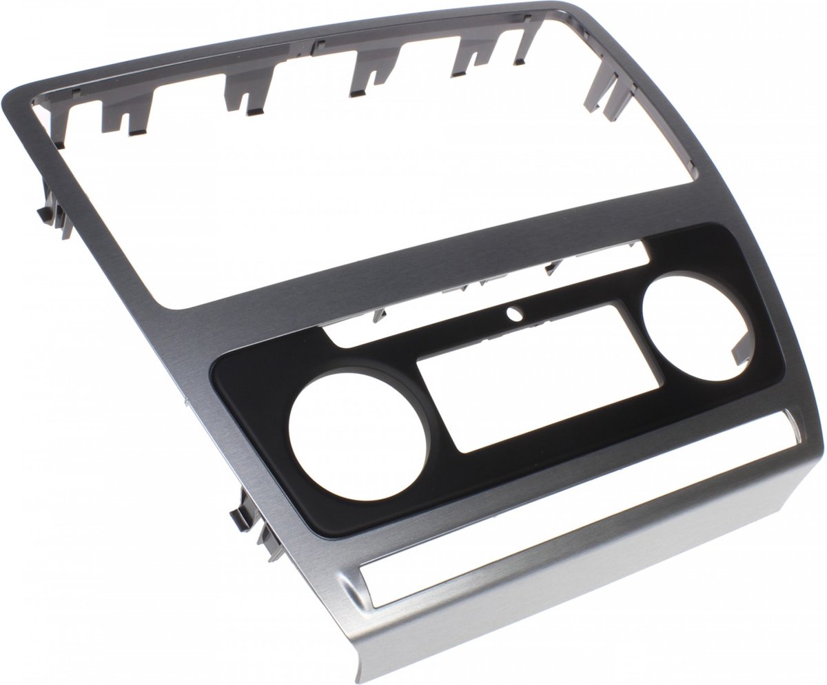 2 DIN frame Skoda Octavia 2004-2010 - zilver