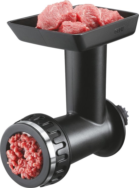 GEFU TRANSFORMA® Vleesmolen Opzetstuk - Inclusief Worstvuller en Koekjesvorm - Voor Trommelrasp TRANSFORMA® van Gefu — afbeelding 4