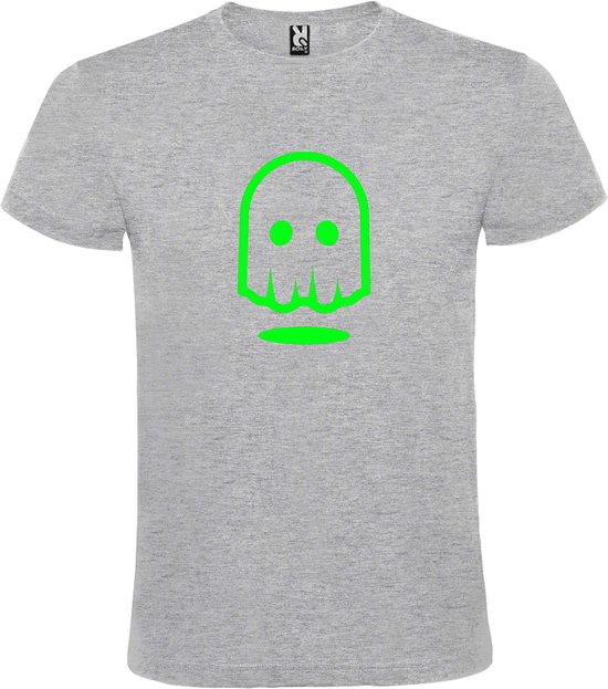 Grijs T-shirt ‘Spookje’ Groen maat M