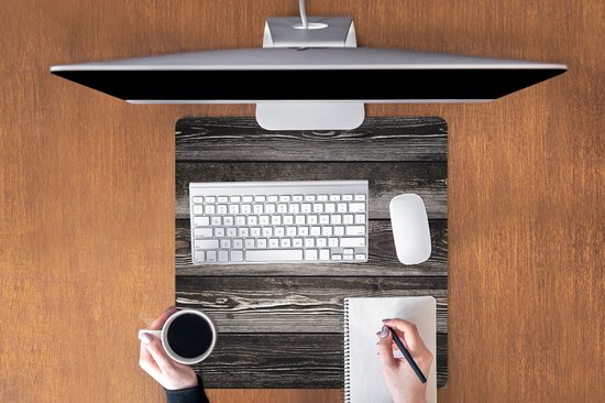 Tapis de souris XXL - Sous-main - Tapis de bureau - Vintage - Bois dur - Design - 60x60 cm - Tapis de souris XXL